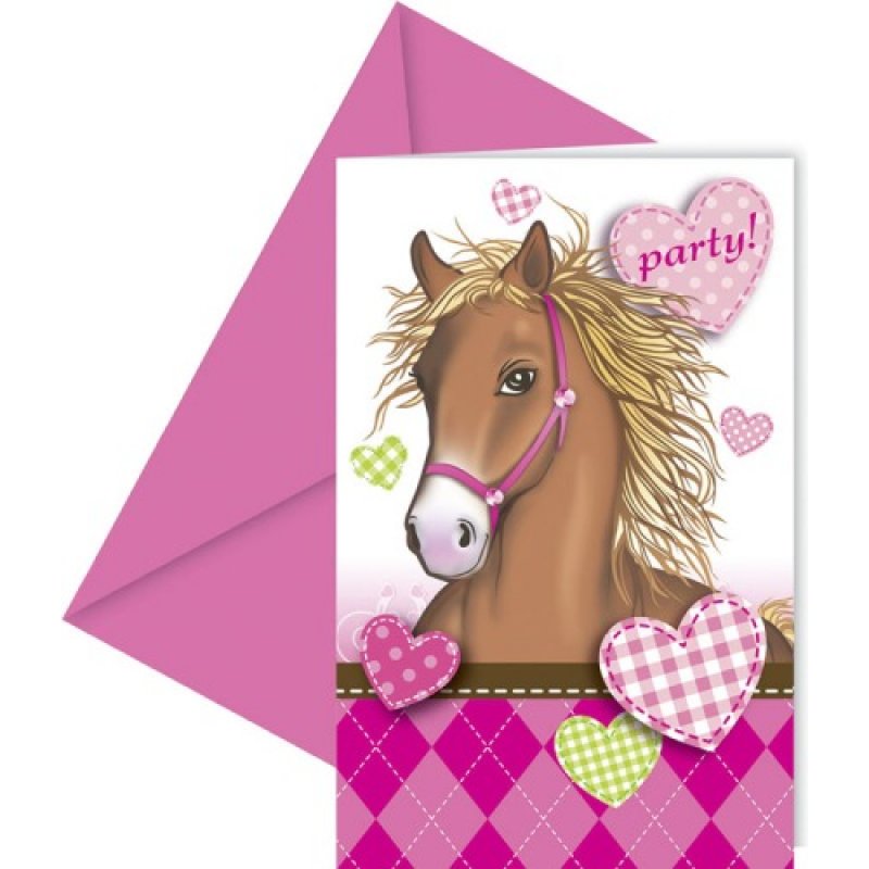 Horses Einladungskarten & Umschlag 6 S
