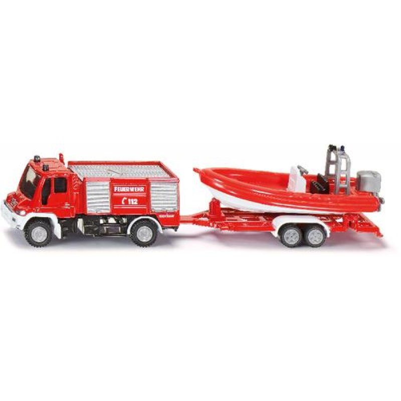 SIKU Unimog Feuerwehr mit Boot, sortie