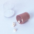 Leder-Wuerfelb. nat. 5 cm+6 W