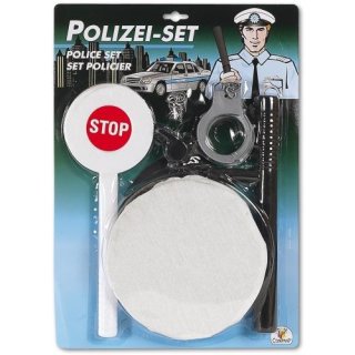 Polizei-Spielset 5tlg. Polizist Kelle Mütze Handschellen
