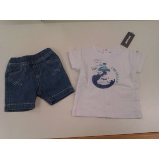 3pommes  2teiliges Jungen-Set mit Motiv ( Hose Shirt ) Gr. 6 Monate 68