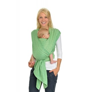 Hoppediz Tragetuch Jacquard Darjeeling green 3,70m