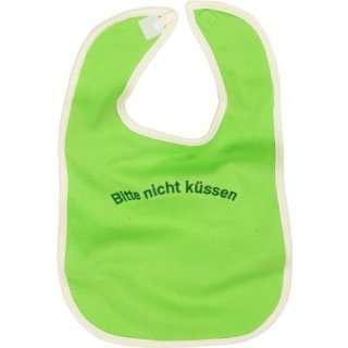 Klettlätzchen grün Bitte nicht küssen