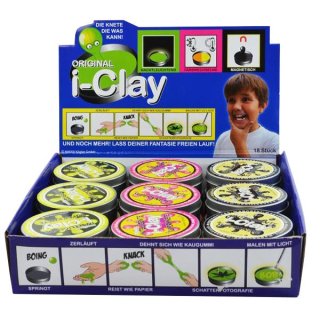 i-Clay Superknete sortiert glow, magnetisch oder  farbwechselnd