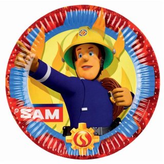 Feuerwehrmann Sam Pappteller Ø 23cm  8 Stück