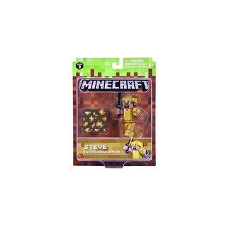 Jazwares Minecraft - Steve mit Goldrüstung mit Accessoire