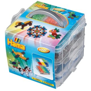 HAMA Aufbewahrungsbox klein mit 6.000 Perlen und 3 Stiftplatten