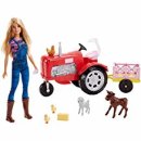 Mattel FRM18 Barbie Bäuerin Puppe und Traktor Spielset