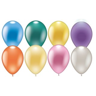 Ballons rund perlmutt 8 Stück, Umfang 75-80 cm