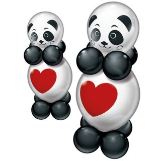 Ballon-Set Funny Panda für 2, 20-teilig