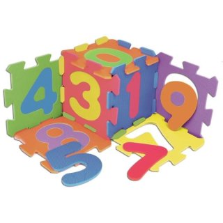 Outdoor active Puzzlematte mit Zahlen 10-teilig, 31,5 x 31,5 cm