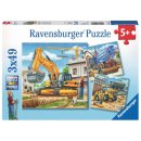 Ravensburger 92260  Puzzle Große Baufahrzeuge 3 x...