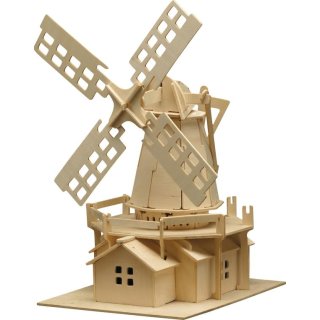 Holzbausatz Windmühle 78 Teile