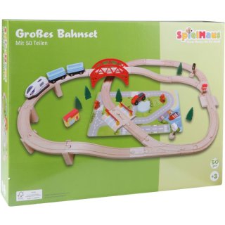 Beeboo Eisenbahn-Spielset 50-teilig