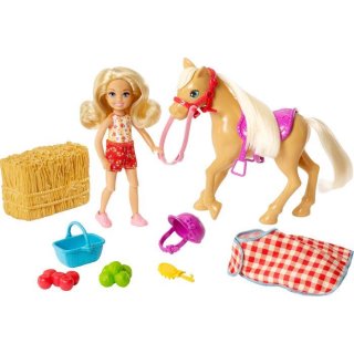 Mattel GFF50 Barbie Spa&szlig; auf dem Bauernhof Chelsea + Pony