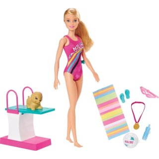 Mattel GHK23 Barbie #Traumvilla Abenteuer Swim n Dive Puppe