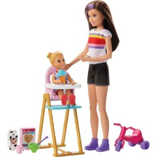 Mattel GHV87 Barbie #Skipper Babysitters Inc. Puppen und Feeding Fun Playset