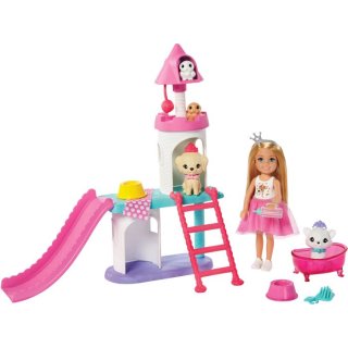 Mattel GML73 Barbie #Prinzessinnen Abenteuer Chelsea Haustier Spielset und Puppe