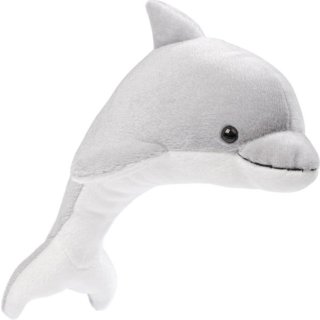 Delfin, grau-wei&szlig;, 23cm