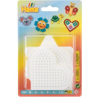 HAMA Bügelperlen Blister 5 Stiftplatten Stern, Herz, Kreis, Quadrat, Sechseck