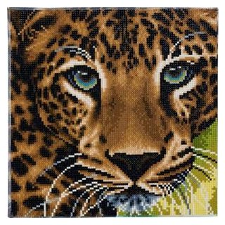 Crystal Art Leinwand Leopard 30x30 cm