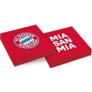 20 Servietten FC Bayern M&uuml;nchen 33 x 33 cm