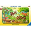 Ravensburger 06376 Rahmenpuzzle Tierkinder des Waldes 15...