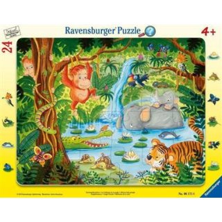 Ravensburger 06171 Rahmenpuzzle Dschungelbewohner 24 Teile