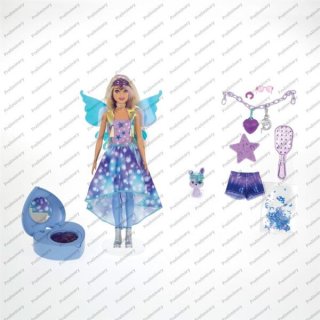 Mattel GXV94 Barbie Color Reveal Puppe & Pet Fantasy Fashion Fairy
