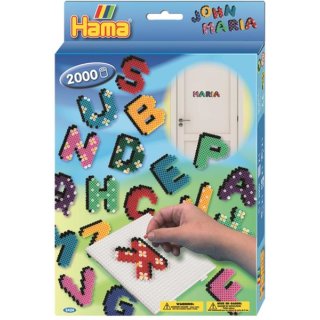 Hama® Bügelperlen Midi - Geschenkpackung Buchstaben - 1 Stiftplatte großes Vierec