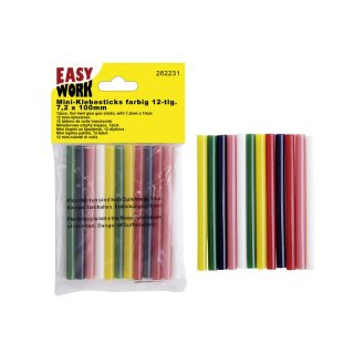 EW Mini-Klebesticks farbig, 12-tlg., 7,2 x 100 mm