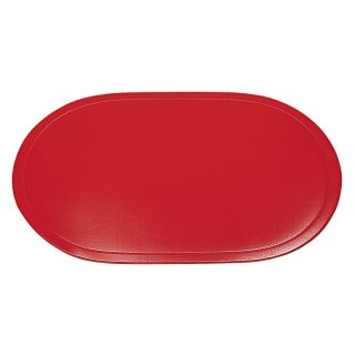 SALEEN Tischset oval Kunststoff 45,5x29cm rot