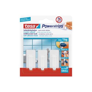 TESA Haken Powerstrips Small weiß 3 Stück