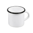 KARL KRÜGER Becher Ø8cm emailliert weiß