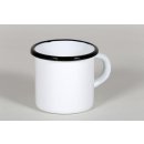 KARL KRÜGER Becher Ø8cm emailliert weiß