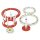 TIB HEYNE Geburtstagsring Ring Holz sortiert ohne Kerzen rot/weiß 3teilig