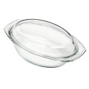 BOHEMIA CRISTAL Schüssel oval mit flachem Deckel 2,4...