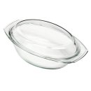 BOHEMIA CRISTAL Schüssel oval mit flachem Deckel 2,4...