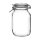 DOSEN-ZENTRALE Drahtbügelglas Fido quadratisch 3040 ml mit Ring ø 90mm