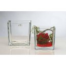 SANDRA RICH Vase Würfel Glas 14x14x14cm klar