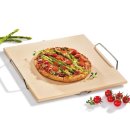 KÜCHENPROFI Pizzastein mit Gestell 38x33,5x1cm