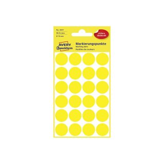 AVERY ZWECKFORM Etiketten 3007 Markierungspunkt Ø18mm gelb 96 Stück