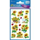 AVERY ZWECKFORM Sticker 54171 Sonnenblumen Glitter 2 Bogen