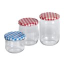 EMSY Schraubdeckelglas mit 82mm TO-Deckel kariert 540 ml...