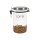 ZELLER PRESENT Vorratsdose Kaffee Keramik mit Edelstahl-Deckel und Löffel 19cm Ø10,5cm weiß/braun