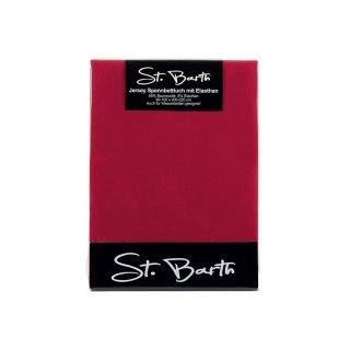 ST.BARTH Jersey-Spannbetttuch 100x200cm rot