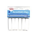 JULIA Verschlussclips 6x1,5cm weiß 6er Pack