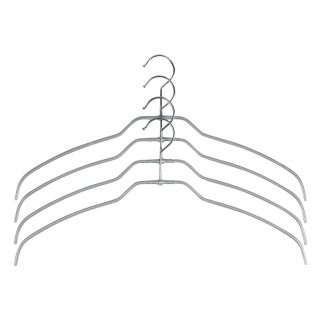MAWA Trocken-Bügel Silhouette light Metall 42cm silber 4er Pack