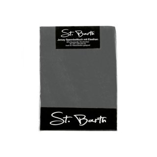 ST.BARTH Jersey-Spannbetttuch 100x200cm anthrazit