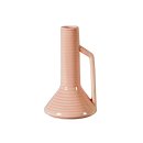 Vase m. Henkel rosa H18cm Keramik